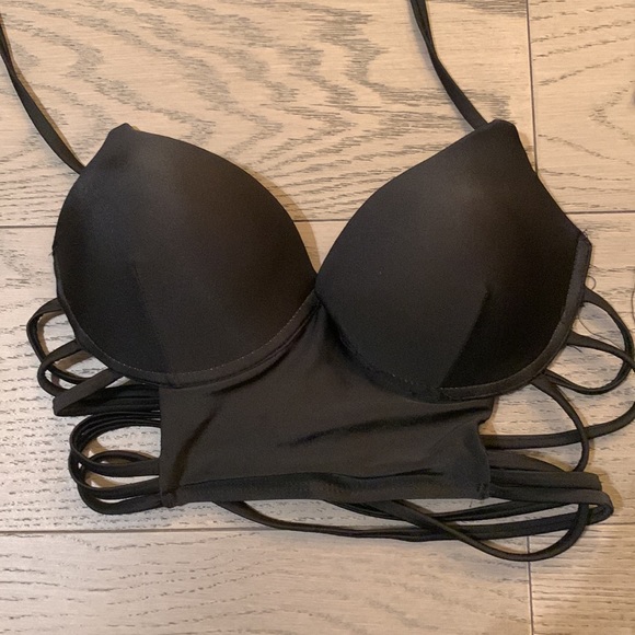 2/$30 ✨Strappy Halter Black Bikini - Size Small in Black - Picture 4 of 6
